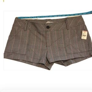 Y2K Vintage Gray Plaid Women's Shorts Vintage, NWT Ultra Low Rise, Micro Size 5